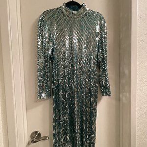 Oleg Cassini Vintage Sequined Dress | size 10